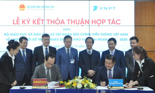 Bộ GD&ĐT và Tập đoàn VNPT ký kết Thỏa thuận hợp tác về chuyển đổi số trong ngành giáo dục