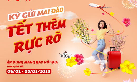 Mang Xuân về nhà, Vietjet vận chuyển mai, đào Tết 2023