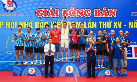 Giải Bóng bàn Cúp Hội Nhà báo Việt Nam lần thứ XV: Lan toả tình yêu thể thao, thắm tình đoàn kết