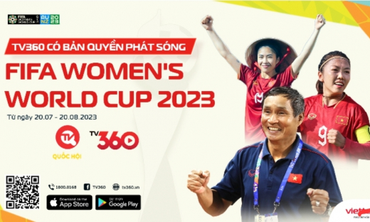 TV360 có bản quyền phát sóng trọn vẹn 64 trận đấu World Cup nữ 2023