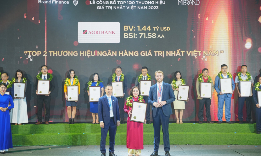 Agribank - Top 10 thương hiệu giá trị nhất Việt Nam năm 2023