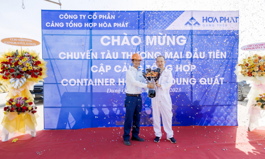 Cảng tổng hợp Container Hòa Phát Dung Quất đưa bến đầu tiên vào khai thác