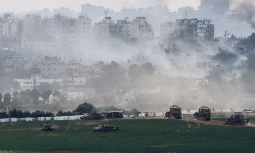 Israel dàn trận xe tăng chuẩn bị bao vây Thành phố Gaza