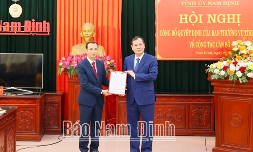 Điều động Phó Chánh Văn phòng Tỉnh ủy làm Tổng Biên tập Báo Nam Định