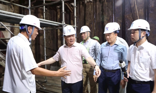 Bí thư Thành ủy Hà Nội kiểm tra Dự án hệ thống xử lý nước thải Yên Xá