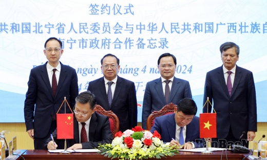 Tỉnh Bắc Ninh và Nam Ninh (Trung Quốc) ký kết tăng cường giao lưu kinh tế, thương mại và kết nối