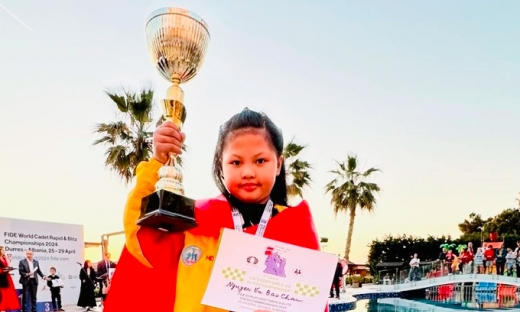 Nguyễn Vũ Bảo Châu giành HCV cờ chớp U8 thế giới