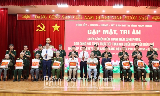Nam Định: Gặp mặt, tri ân chiến sĩ Điện Biên, thanh niên xung phong, dân quân hỏa tuyến