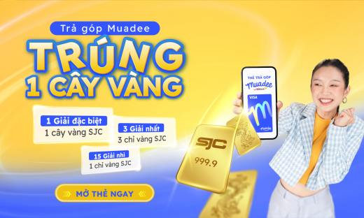 Trả góp dễ dàng, trúng vàng cực đã với thẻ trả góp Muadee by HDBank