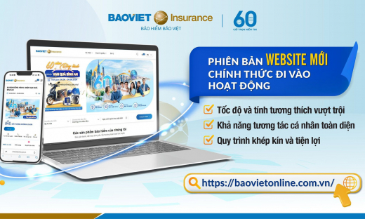 Bảo hiểm Bảo Việt chính thức hoạt động giao diện website mới