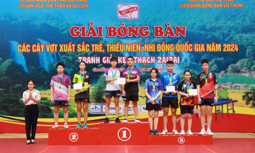 Bóng bàn CAND – T&T về nhất toàn đoàn với 14 huy chương vàng giải trẻ quốc gia