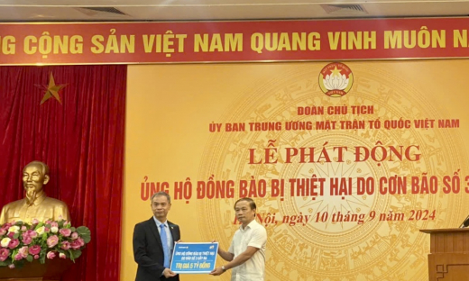 Tập đoàn Bảo Việt ủng hộ 5 tỷ đồng gửi đến đồng bào bị thiệt hại do bão số 3 gây ra