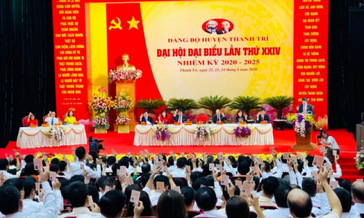 Huyện Thanh Trì tổ chức Đại hội Đảng bộ nhiệm kỳ 2020 – 2025 thành công tốt đẹp