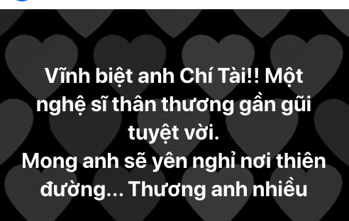 Nghệ sĩ Việt bàng hoàng trước tin danh tài Chí Tài qua đời