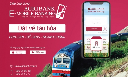 Đặt vé tàu hỏa trực tuyến ngay trên Ứng dụng Agribank E-Mobile Banking