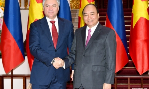 Thủ tướng Nguyễn Xuân Phúc tiếp Chủ tịch Duma Quốc gia Nga