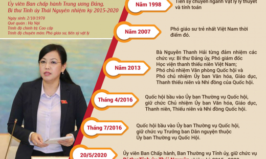 Tiểu sử đồng chí Nguyễn Thanh Hải, Ủy viên BCH TW Đảng, Bí thư Tỉnh ủy Thái Nguyên nhiệm kỳ 2015-2020