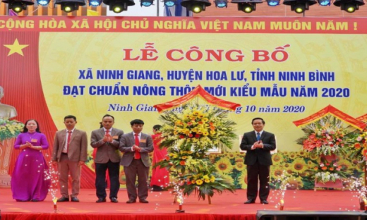 Hoa Lư - Ninh Bình: Công bố xã đầu tiên đạt chuẩn nông thôn mới kiểu mẫu năm 2020