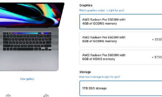 MacBook Pro 16 inch được Apple bổ sung tùy chọn GPU Radeon Pro 5600M