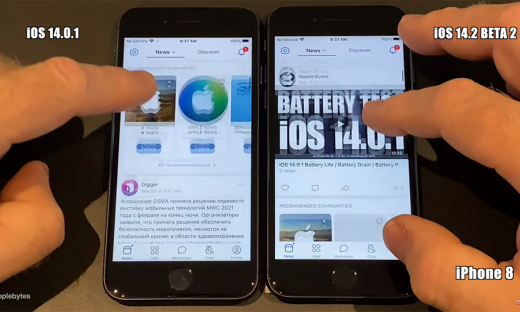 iPhone cũ cập nhật iOS 14.2 beta 2 và iOS 14.0.1 không có sự chênh lệch về hiệu năng