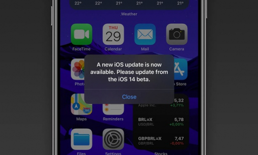 iOS 14 beta gặp lỗi thông báo cập nhật khiến người dùng khó chịu