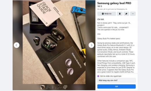 Tai nghe Galaxy Buds Pro chưa ra mắt đã được rao bán trên Facebook