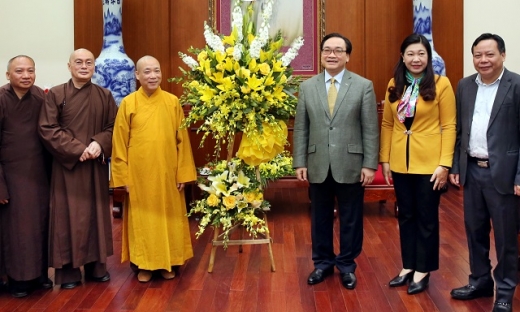 Giáo hội Phật giáo Việt Nam TP Hà Nội chúc Tết Lãnh đạo Thành phố