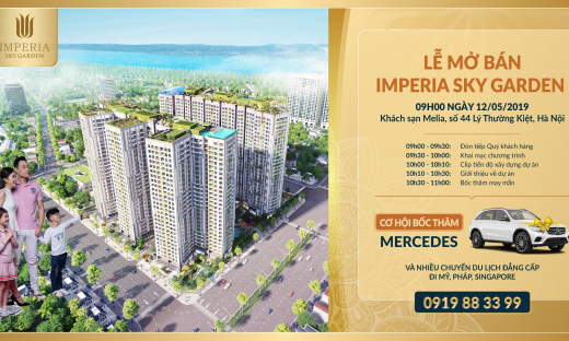 Imperia Sky Garden tìm kiếm chủ nhân sở hữu xe Mercedes tại lễ mở bán 12/5