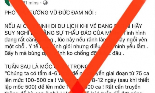 Bộ Y tế yêu cầu không chia sẻ tin giả mạo