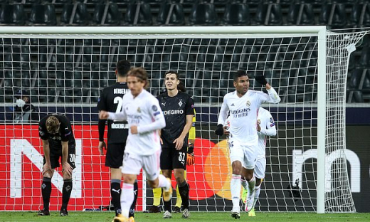 Gladbach 2-2 Real Madrid: Real Madrid thoát thua tại Champions League 2020/21