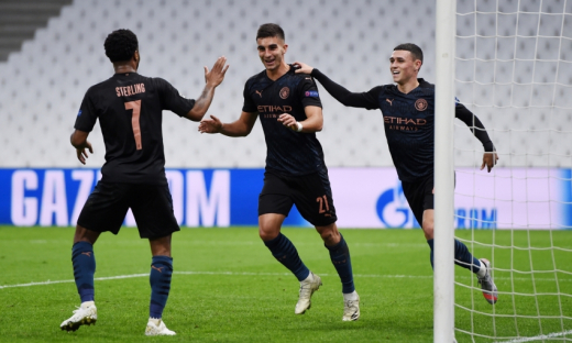 Marseille thua 0-3 Man City ở Champions League 2020/21