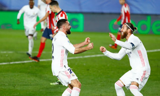 Real Madrid 2-0 Atletico Madrid: Zidane cùng học trò 'nhuộm trắng' Derby Madrid