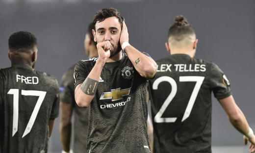 Bruno Fernanes ghi điểm, MU bất bại tại Europa League