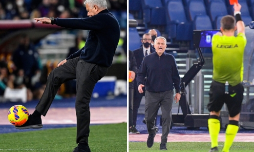HLV Mourinho lại bị đuổi khỏi sân vì hành vi phản cảm