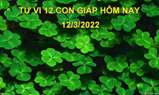 Tử vi 12/3/2022 hôm nay thứ 7 ngày 10/2 âm lịch của 12 con giáp