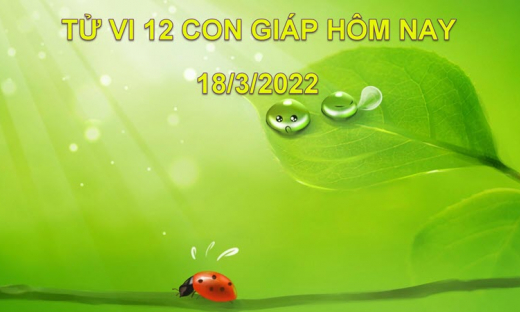 Tử vi 18/3/2022 hôm nay thứ 6 ngày 16/2 âm lịch của 12 con giáp