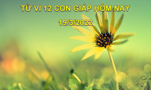 Tử vi 19/3/2022 hôm nay thứ 7 ngày 17/2 âm lịch của 12 con giáp