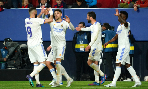 Thắng Osasuna 3-1, Real Madrid tiến gần chức vô địch La Liga