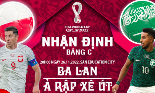 Nhận định Ba Lan vs Ả Rập Xê Út, 20h ngày 26/11, bảng C World Cup 2022