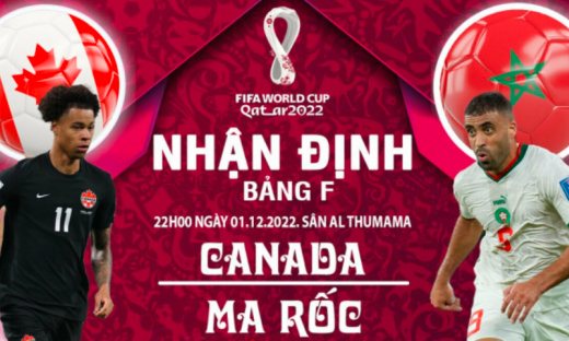 Nhận định Canada vs Ma Rốc, 22h ngày 1/12, bảng F World Cup 2022