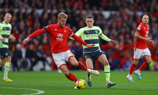 Man City hòa thất vọng trước Nottingham Forest