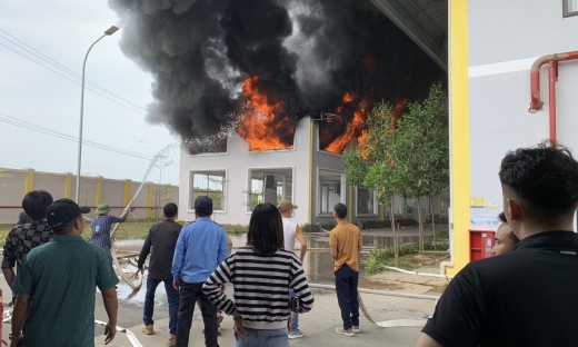 Triệu Sơn (Thanh Hóa): Cháy lớn tại Công ty giày Adiana Việt Nam