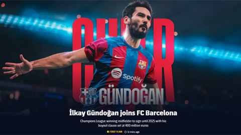 Barcelona chiêu mộ Gundogan kèm phí giải phóng hợp đồng 400 triệu euro