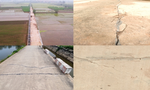 Mê Linh (Hà Nội): Nhiều công trình “vừa làm đã hỏng” ở xã Vạn Yên chỉ được khắc phục 'qua loa”