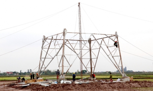 Ninh Bình là một trong 2 tỉnh đã hoàn thành bàn giao khoảng néo thực hiện dự án đường dây 500kV mạch 3