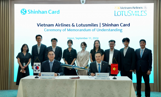 Vietnam Airlines và Shinhan Card ký thỏa thuận phát triển thẻ đồng thương hiệu