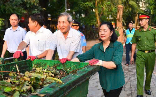 Hà Nội tổng vệ sinh môi trường sau bão số 3