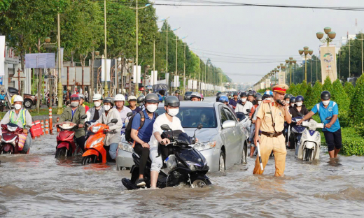 Triều cường ở Cần Thơ có thể xấp xỉ mực nước lịch sử năm 2022