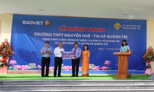 Tập đoàn Bảo Việt đồng hành cùng thế hệ trẻ Việt Nam dịp khai trường, xây dựng trường học tại Quảng Trị