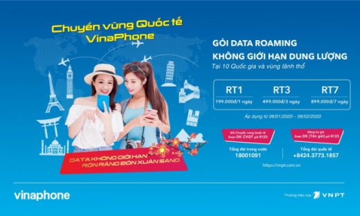 Du lịch Tết, online “hết mình” với gói Roaming không giới hạn dung lượng của VinaPhone